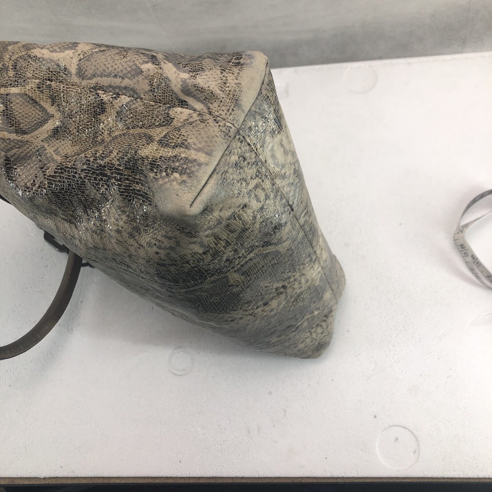 Coach Grey Python snakeskin Leather Shoulder Hobo… - image 4